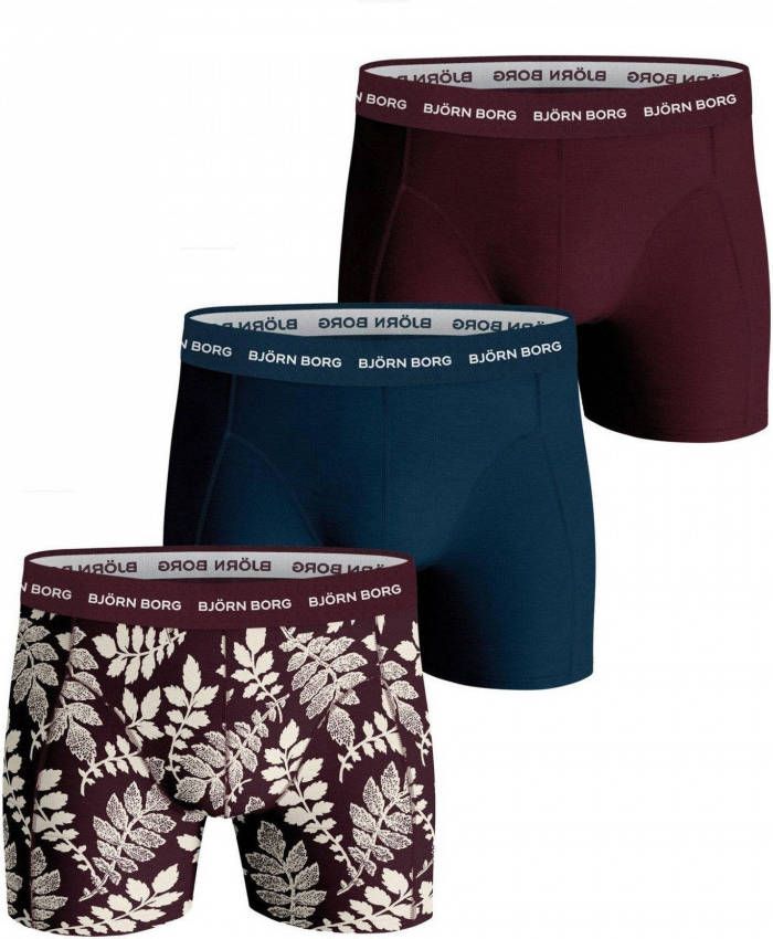 Bjorn Borg Bj&#xF6, rn Borg Essential boxershorts met logoband in 3 pack
