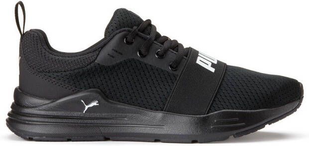 Puma wired run sneakers zwart/wit kinderen