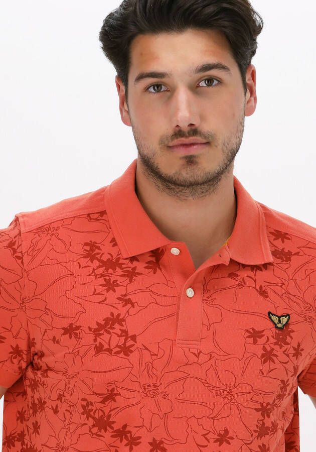 PME Legend Rode Polo Short Sleeve Polo Light Pique Sustainable Aop