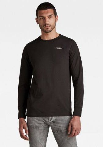 G-Star G Star RAW longsleeve Base van biologisch katoen 6484 dk black