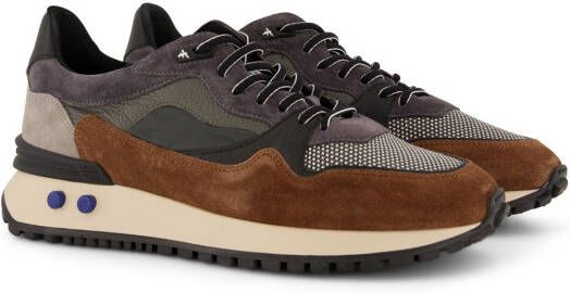 Floris van Bommel Vinti sneaker van suè, de met leren details