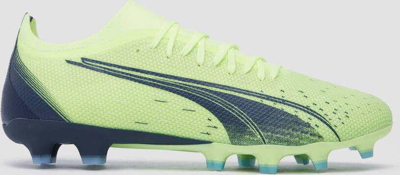 PUMA Ultra Match Gras/Kunstgras Voetbalschoenen(MG)Lichtgroen Zwart Blauw