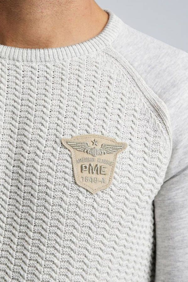 PME Legend R hals gebreide zweetcombinatie Bot Wit , Beige, Heren