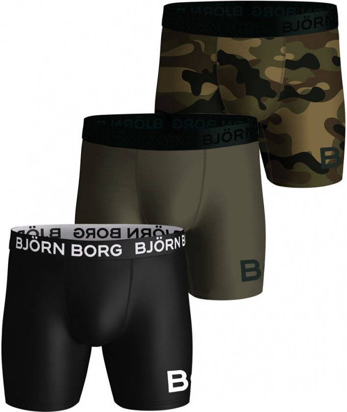 Bjorn Borg Bjö, rn Borg Performance boxershorts met logoband in 3 pack