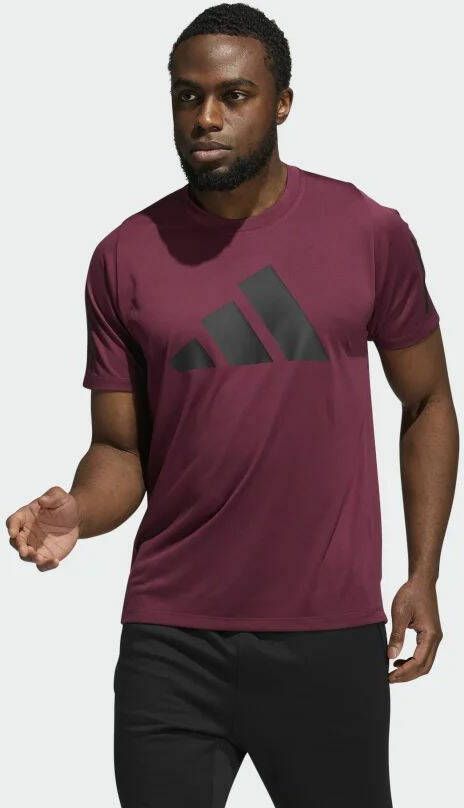 Adidas FreeLift trainings T shirt met logoprint en Aeroready