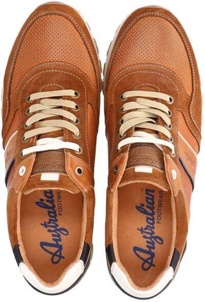 Australian Navarone Leather T30 Sneakers , Bruin, Heren