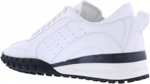 Dsquared2 Legend sneaker van kalfsleer met suè, de details