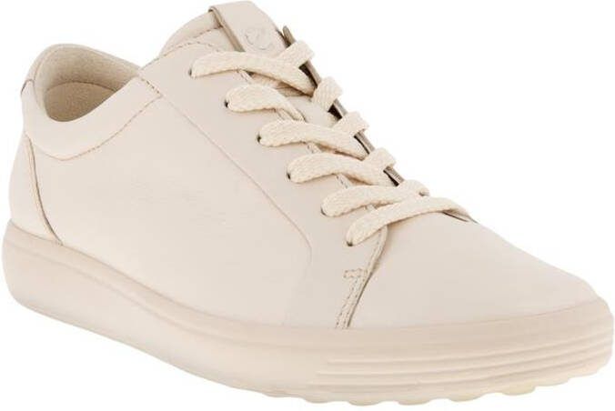 ECCO Soft 7 W veterschoenen beige Textiel