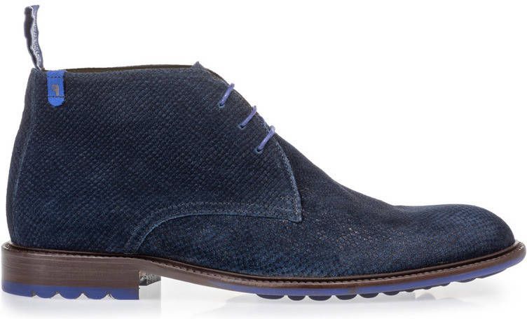 Floris van Bommel enkelboot 10203/31 , Blauw, Heren