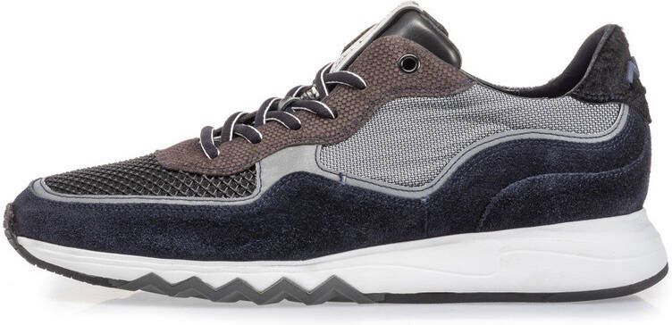 Floris van Bommel suède sneakers zwart/multi