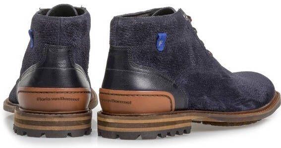 Floris van Bommel Veterschoen van su&#xE8;de met structuur