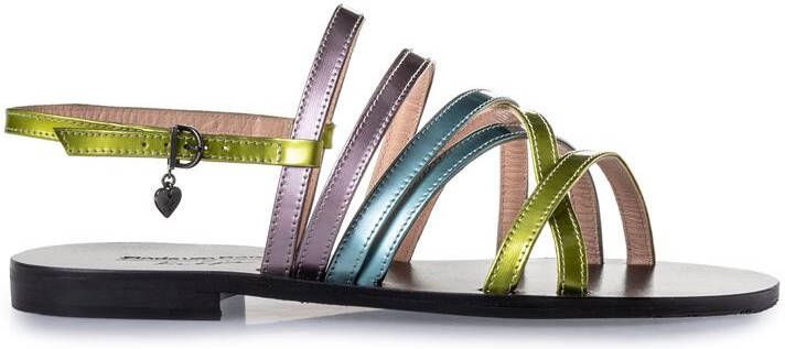 Floris van Bommel Fai leren sandalen multi/metallic