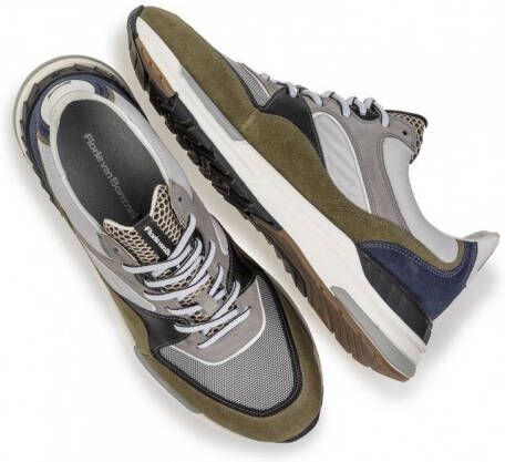 Floris van Bommel groene heren sneakers