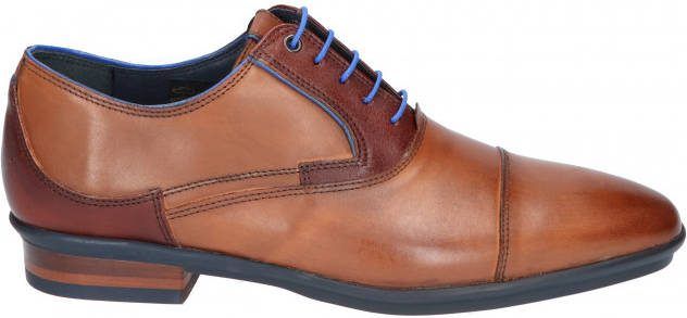 Floris van bommel SFM 30095 23 01 Cognac Calf H Wijdte Veterschoenen