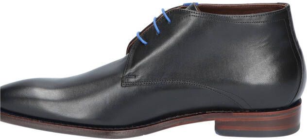 Floris van bommel SFM 50033 10 01 Black Calf H Wijdte Veter boots