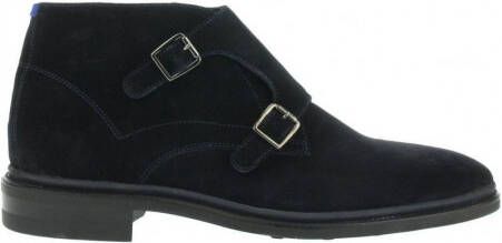 Floris van Bommel suede half hoge heren schoenen met gesp