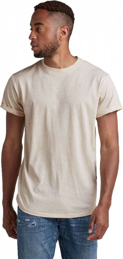 G-Star G Star RAW regular fit T shirt van biologisch katoen talc