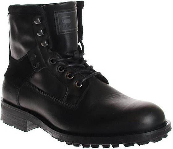G-Star G Star RAW PATTON VI MID leren veterboots zwart