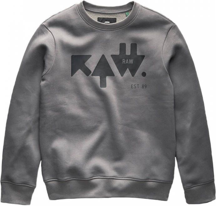 G-Star G Star RAW sweater met biologisch katoen granite