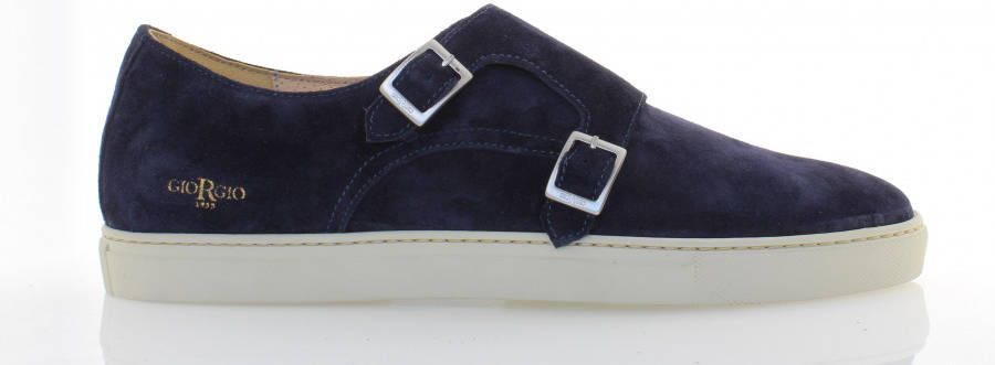 Giorgio 21730 Donker blauwe suede gespschoen(501 Blu )