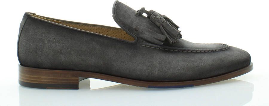 Giorgio 32610 Cognac kleurige suede instapper met flosjes(42 Sahara )