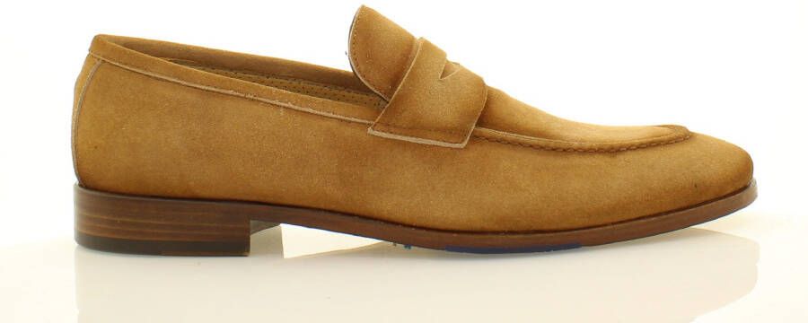 Giorgio 32610 Cognac kleurige suede instapper met flosjes(42 Sahara )