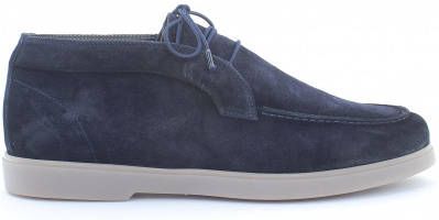 Giorgio 63750 donderk blauw suede instapper met bruine zool