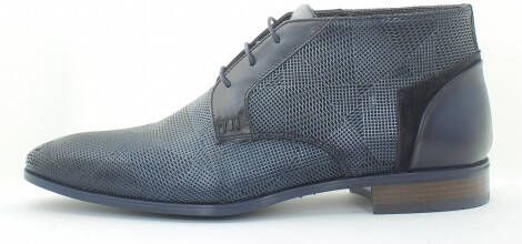 Giorgio 964172 blauwe halfhoge veter schoen met gave print