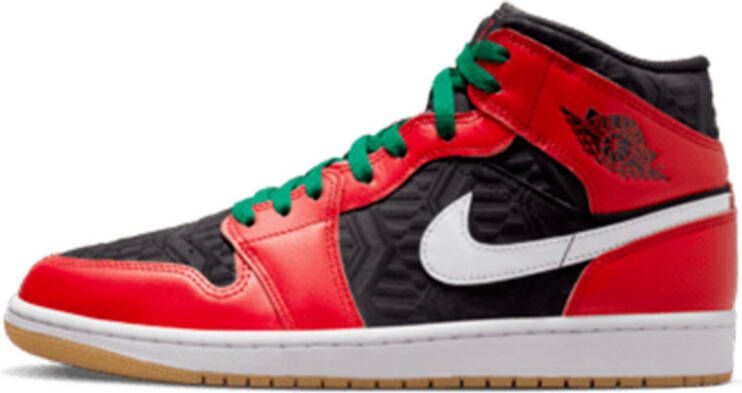 Jordan Air 1 Mid SE Kerstmis , Rood, Heren