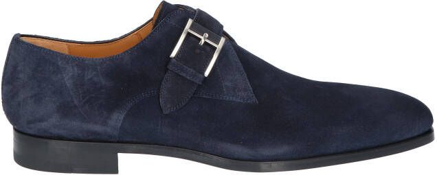 Magnanni 16856 Blue Suede G Wijdte Gespschoenen