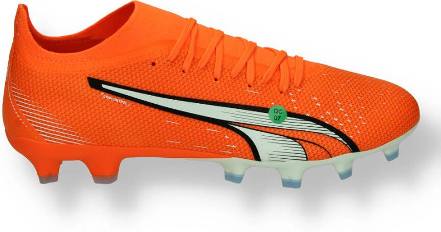 PUMA Ultra Match Gras/Kunstgras Voetbalschoenen(MG)Oranje Wit Blauw