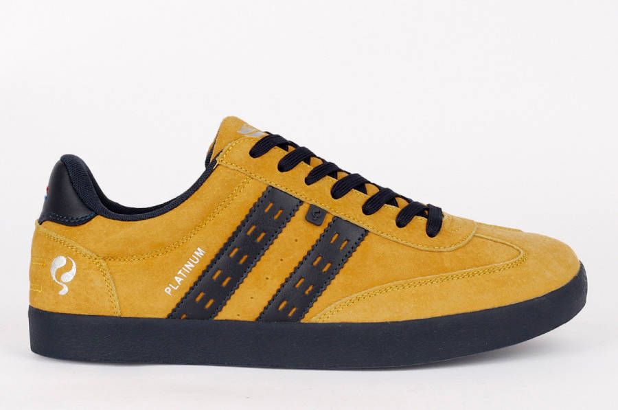 Quick-Q1905 Sale tot 50% | Heren Sneaker Platinum | Oker Geel/Donkerblauw
