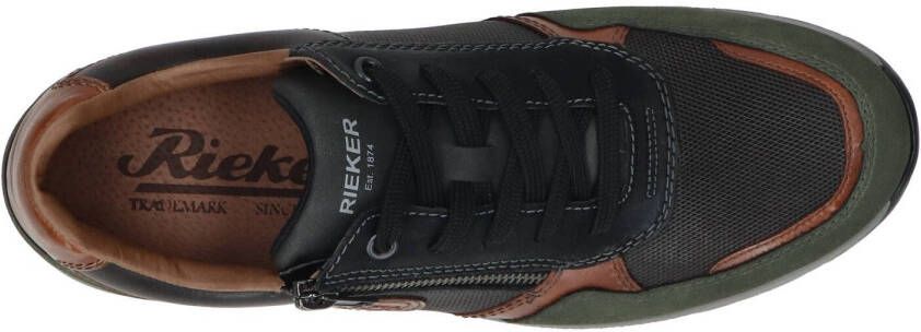 Rieker Veterschoen Heren Zwart/Groen