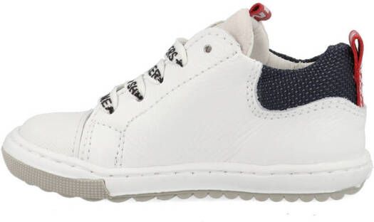 Shoesme EF22S012 B leren sneakers wit/donkerblauw