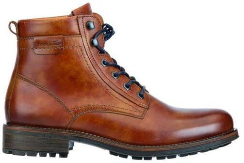 Van Lier Fritz leren veterboots cognac