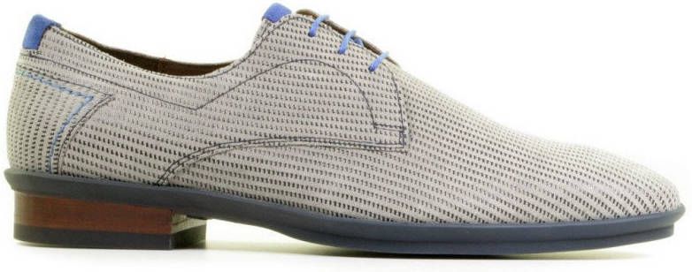 Floris van Bommel suède veterschoenen beige