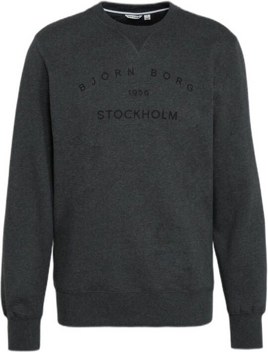 Björn Borg sportsweater Sthlm Crew antraciet melange