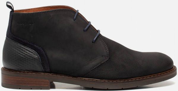 Van Lier Boston Veterboots zwart Nubuck
